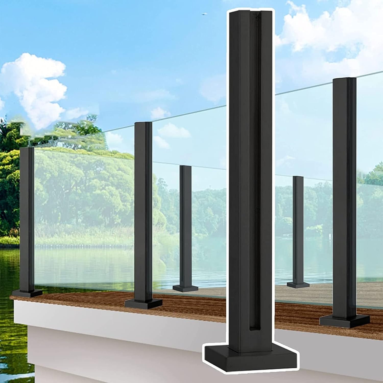 Amazon.com: 304 Stainless Steel Glass Balustrade Clamps , Square Deck ...