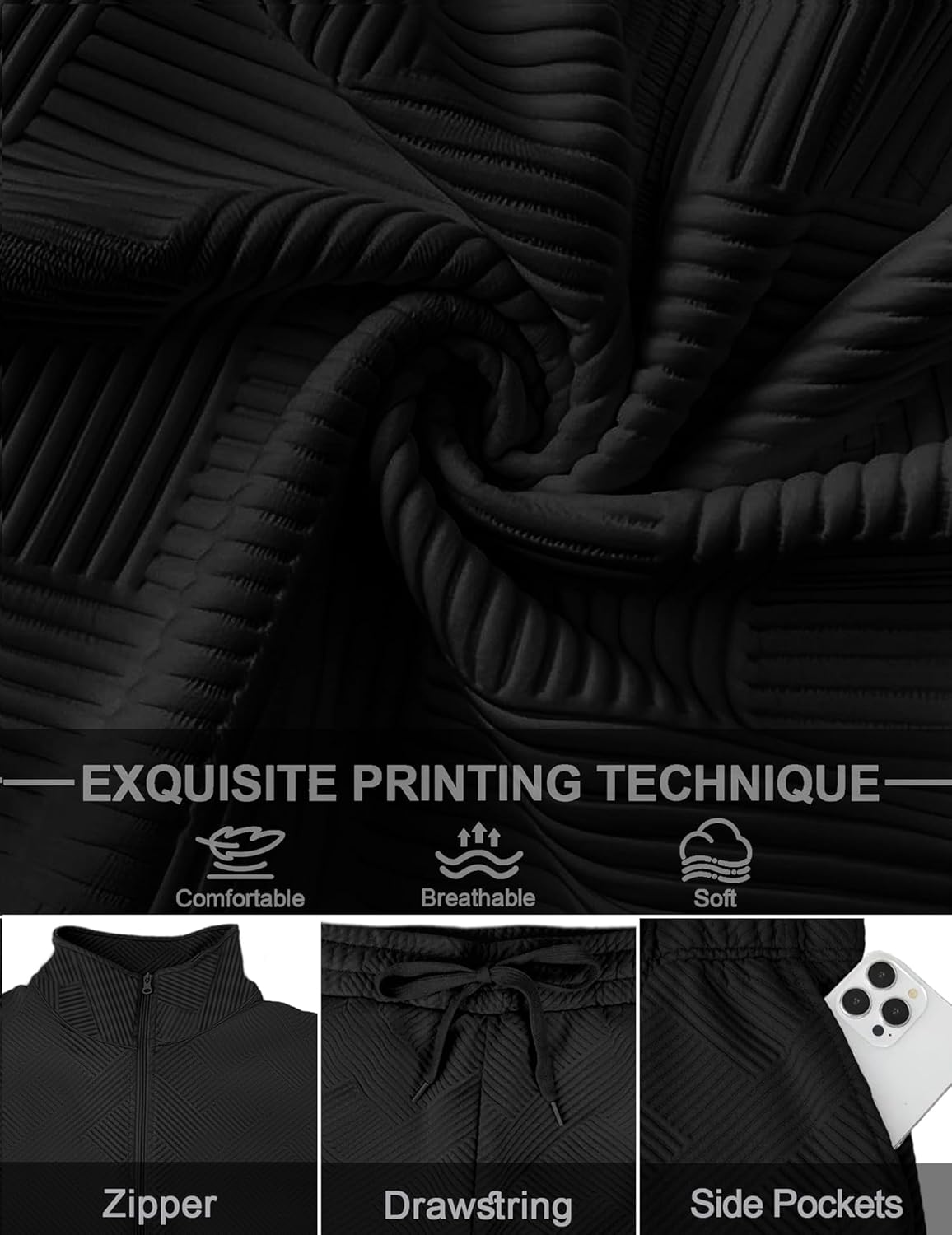 Bealin 2 Piece Sets for Women Sweatsuit Long Sleeve Half Zip Tops and Sweatpants Workout Tracksuit Matching Sets - Image 6