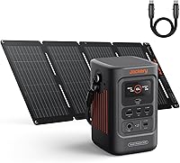 Vista 6 de Jackery Generador solar 300, batería de litio de reserva de 293 Wh con 1 panel solar SolarSaga de 100 W, 110 V/300 W, salida de CA de onda
