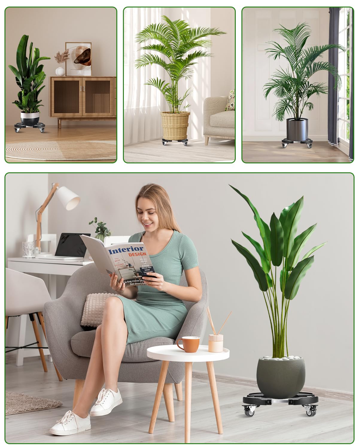 WAGNER Plantentrolley Serie K kunststof antraciet 34 cm H 9 cm kopen WAGNER Plantentrolley Serie K kunststof antraciet 34 cm H 9 cm kopen