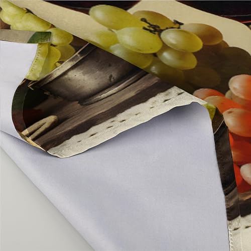 Miniatura 4 de Juego de 6 servilletas de tela de copa de vino tinto de 20 x 20 pulgadas, servilletas de tela de uva, botella de vino de uva, lavables,