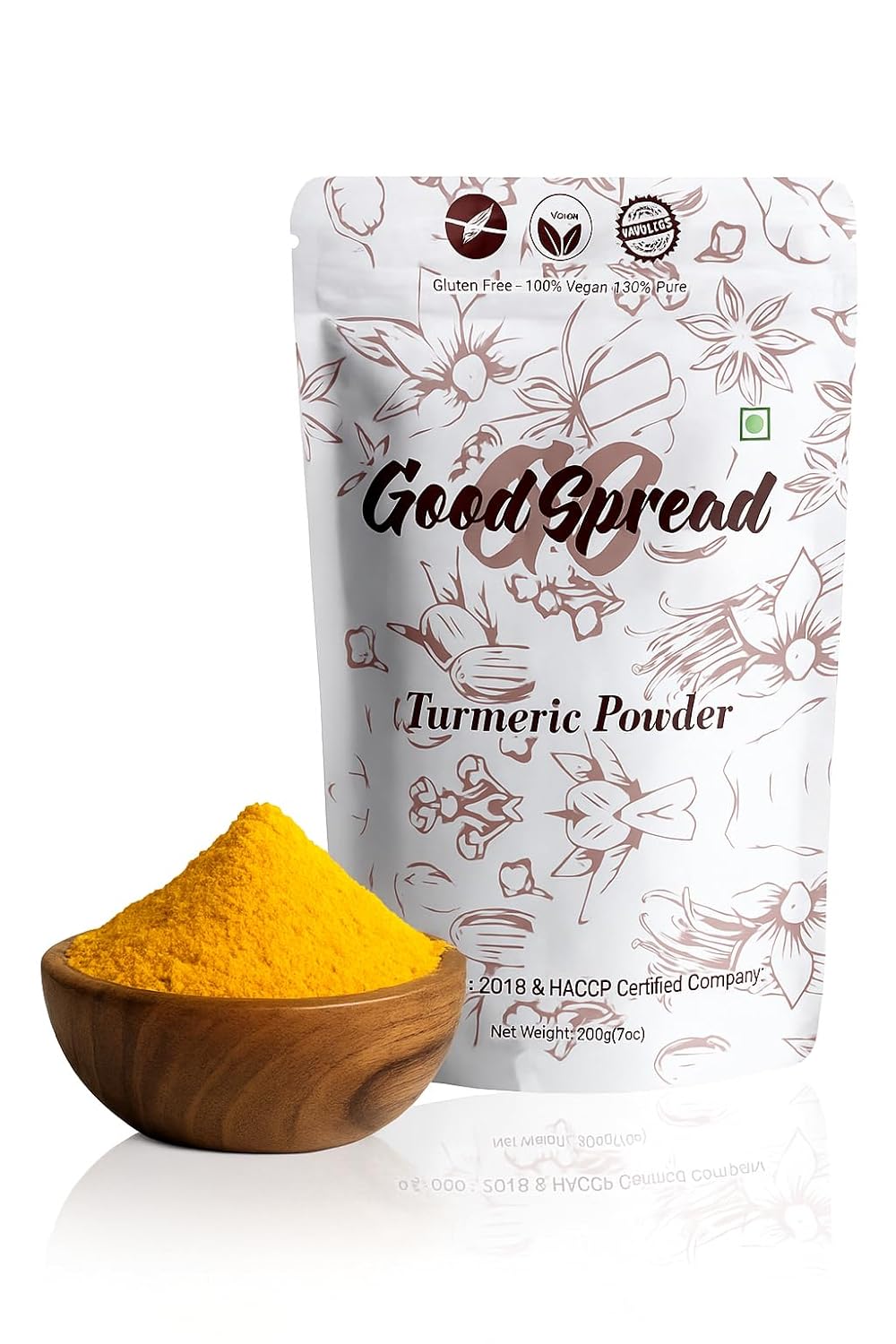 GoodSpread Organic Haldi (Turmeric) Powder 200gm – 100% Pure and Natural for Cooking, Seasoning, and Health Benefits