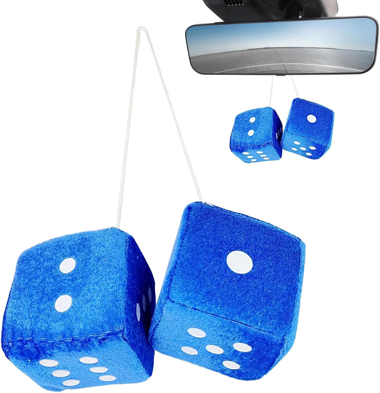 Car Interior Hanging Fuzzy Dice Mirror Hanging Couple