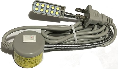 item4ever Base de montaje magnética flexible de cuello de cisne lámpara 10 LED luz para el hogar o la máquina de coser