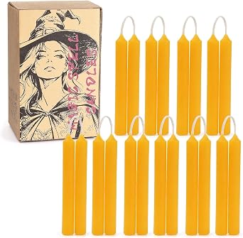 20 Pack Beeswax Spell Chime Candles, 4" x 0.5", Unscented, 100 Min Burn Time