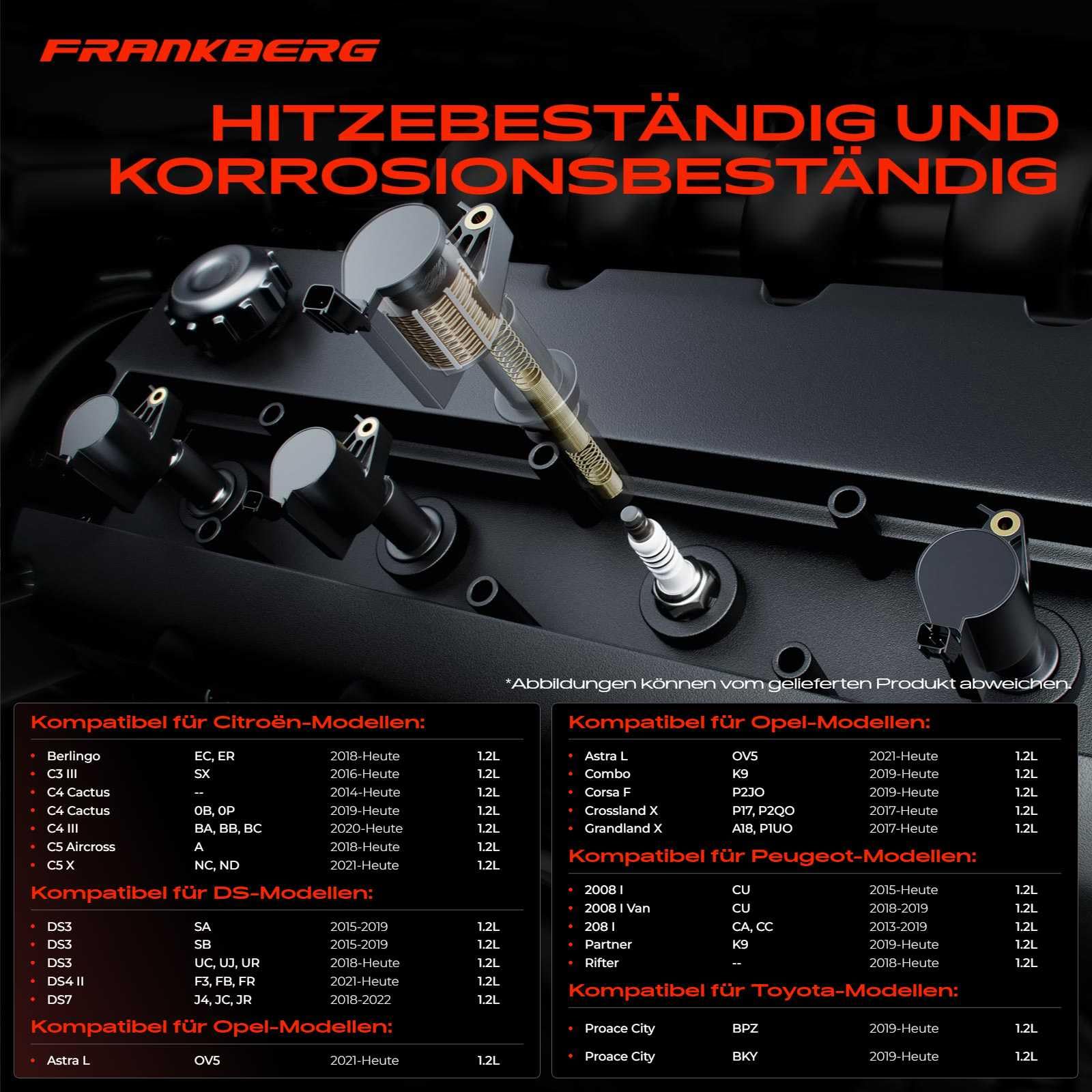 Frankberg 3x Zündmodul Zündspule 3-Polig Benzin Replace# 9808653680