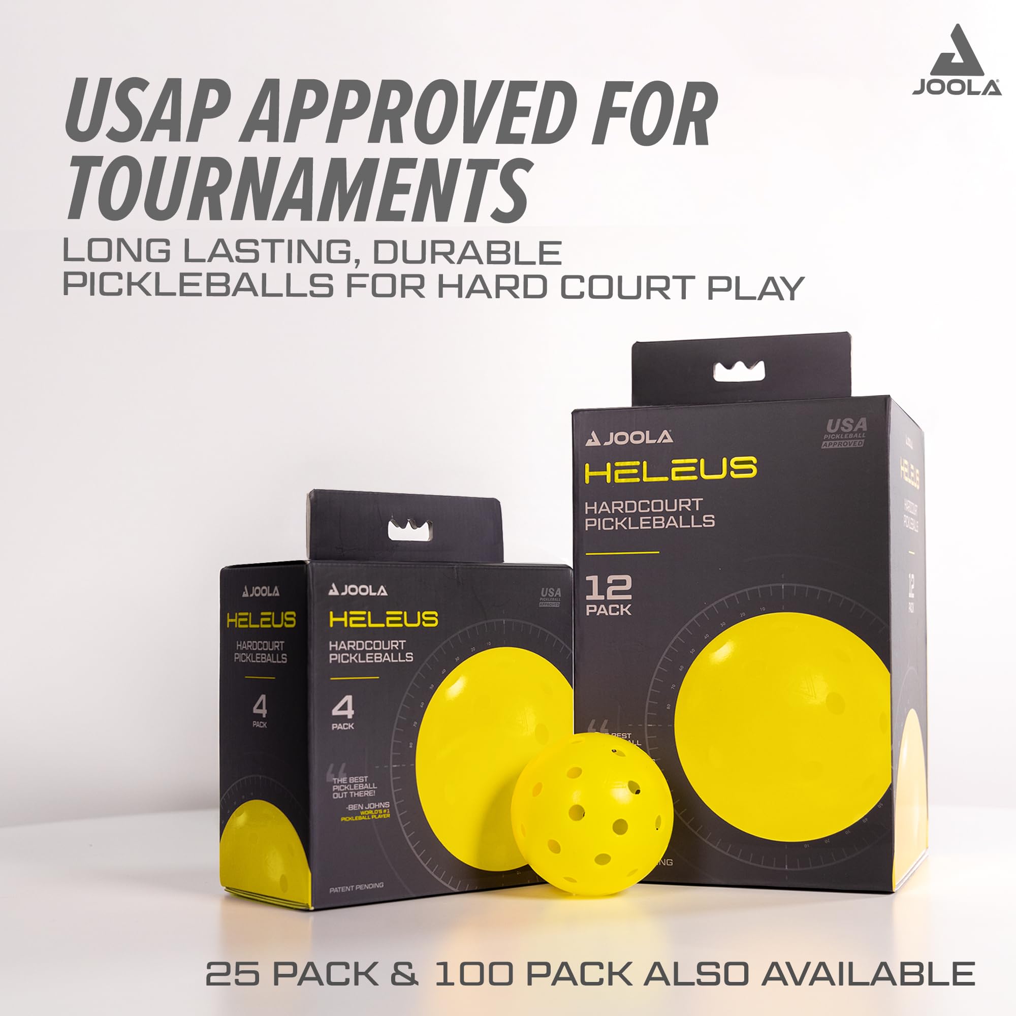 JOOLA Heleus Pickleballs – Palline da pickleball da competizione all'aperto – Palline da pickleball USAPA approvate per tornei – durevole Pickleball per giochi indoor e outdoor