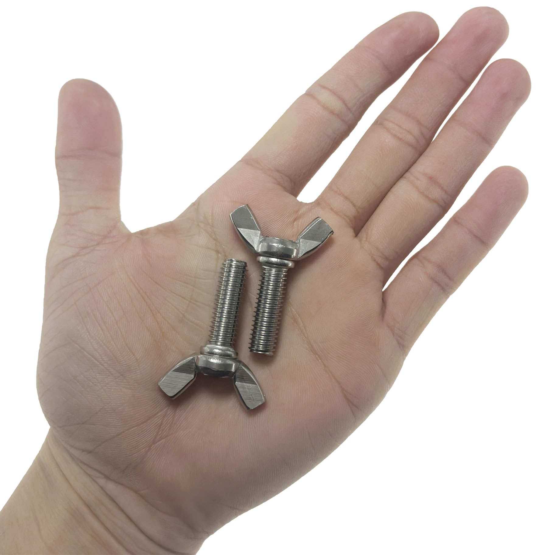 10 PCS M8 Stainless Steel Hand Tighten Butterfly Screws Wing Bolts (25mm) - Image 3