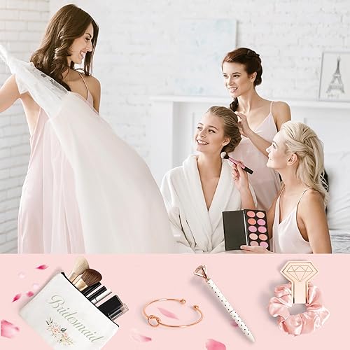 Miniatura 5 de Caja de regalo de propuesta de dama de honor, caja de madera para regalo de dama de honor, regalo de despedida de soltera, vaso de vino de acero