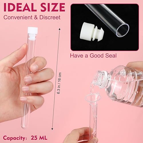 Miniatura 3 de Juego de 152 frascos de tampón secreto, incluye frascos de tubo para mujeres, contenedores de tampón reutilizables, embudos para eventos de crucero