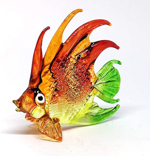 Miniatura 5 de ZOOCRAFT Acuario Artesanía Tailandesa Coleccionable Mini Figura De Peces De Vidrio Soplado A Mano Decoración