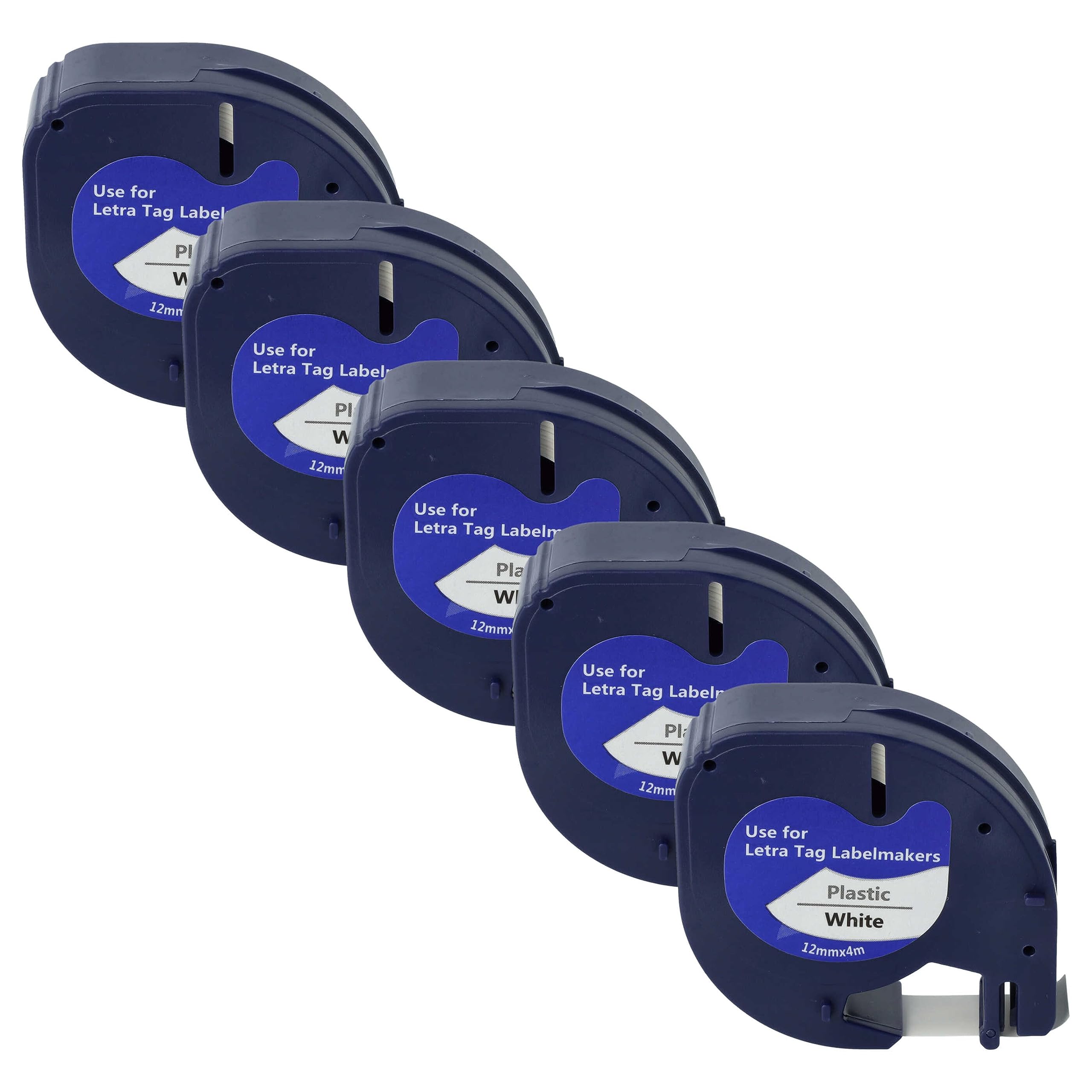 vhbw 5x Schriftband-Kassette Plastik Ersatz für Dymo S0721610