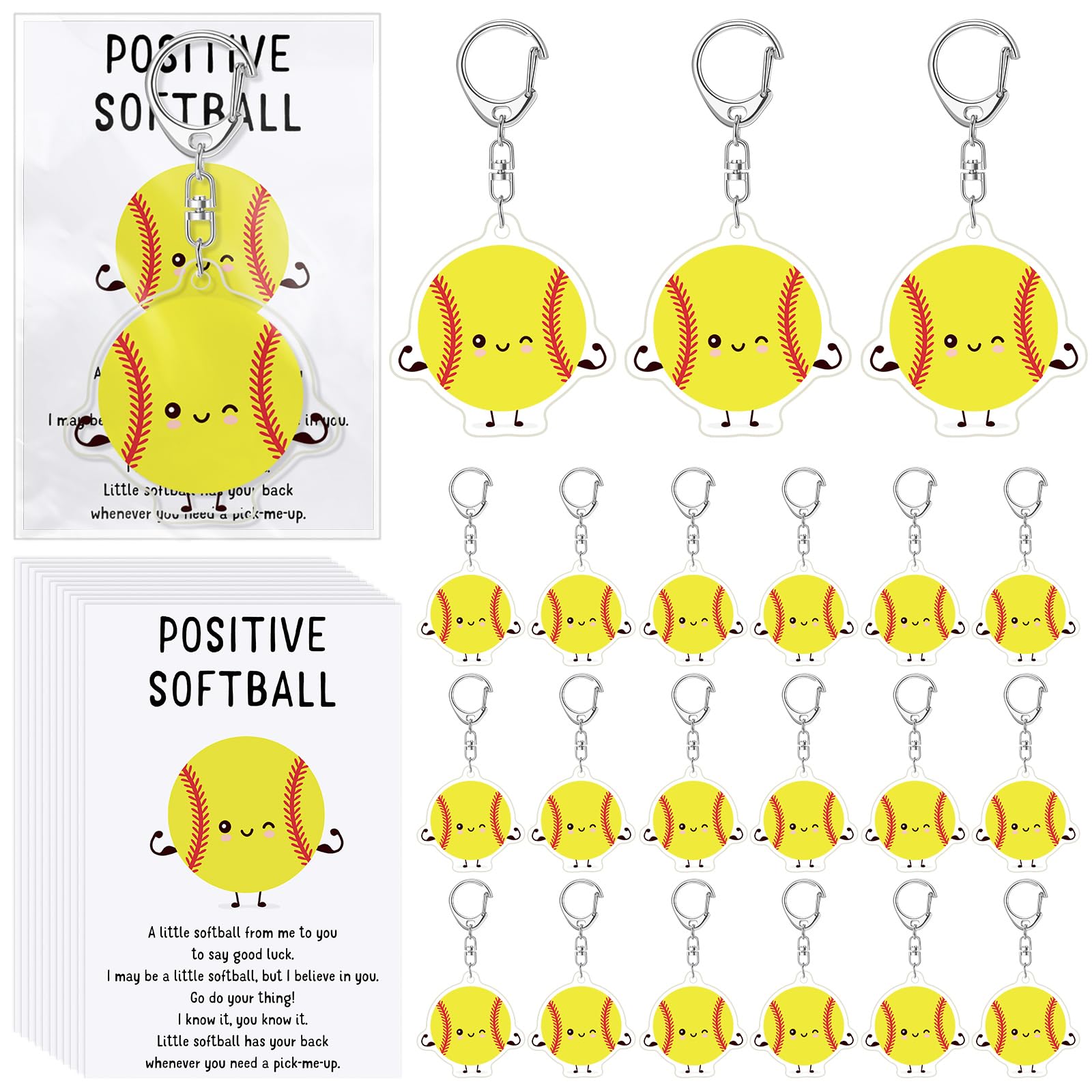 Photo 1 of Equsion Softball Keychain Inspirational Gift Set (20 Count)