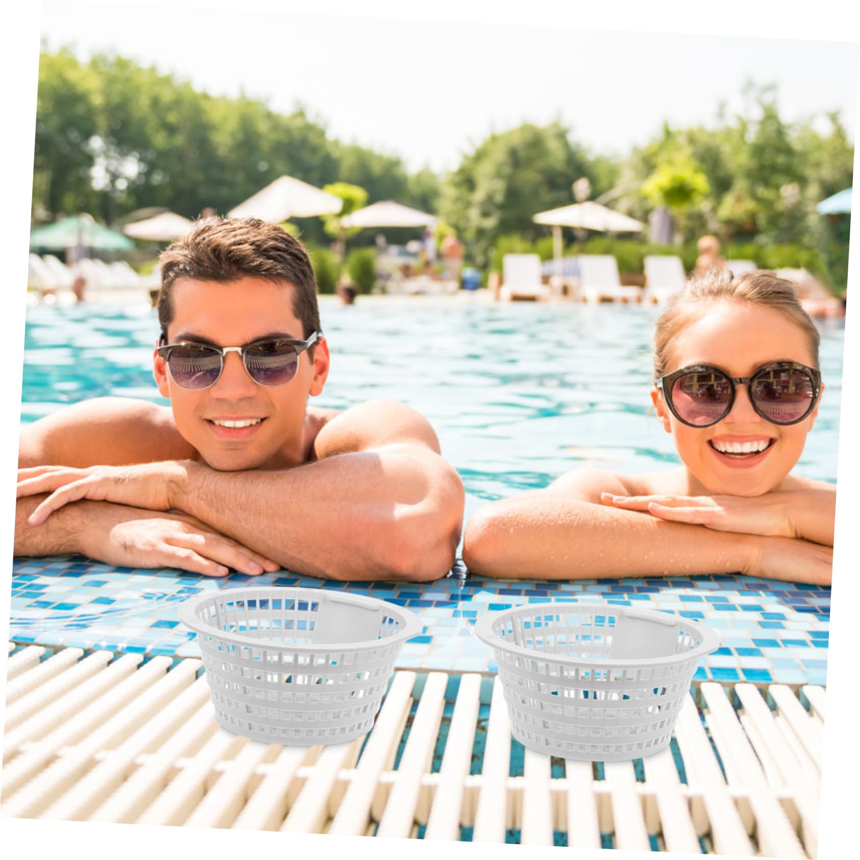 ibasenice 5 Series Cesta De Filtrado Piscina Enterrada Repuesto De Skimmer Herramienta De Filtrado Eliminar Desechos Y Suciedad SPA 2 Piezas X 5