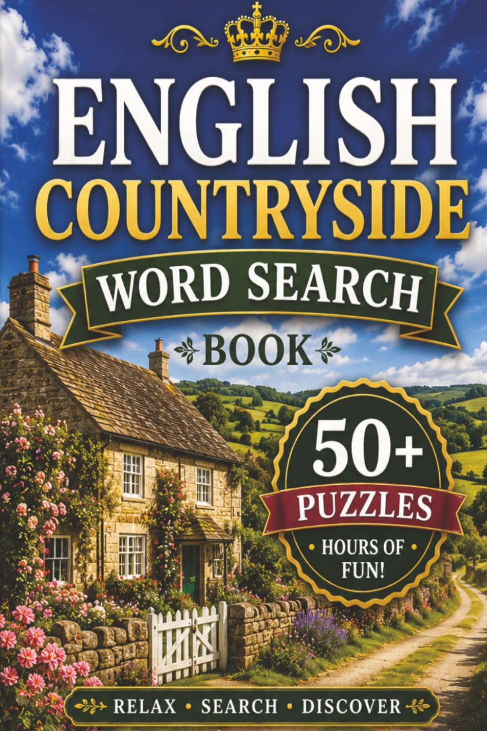 English Countryside Word Search: 50+ Relaxing Puzzles Featuring Villages, Gardens, Traditions, and Scenic Rural England Themes (Travel Word Search Books)
