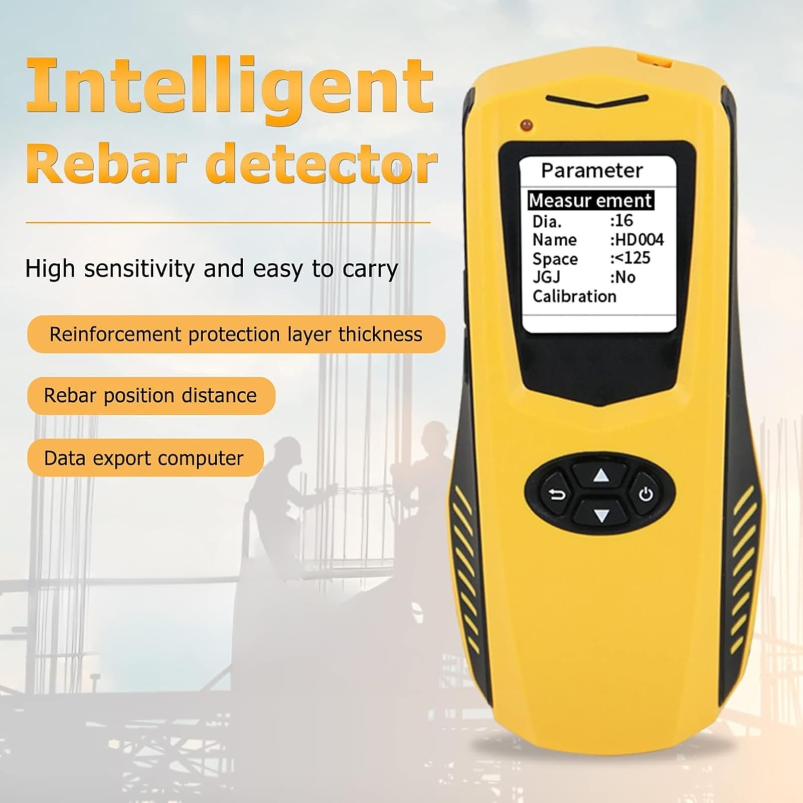 DEWIN Scanner per Armature, Scanner da Parete ZL610 Strumento di Misura per rilevatore di Armature con rilevatore di Armature per localizzatore di calcestruzzo