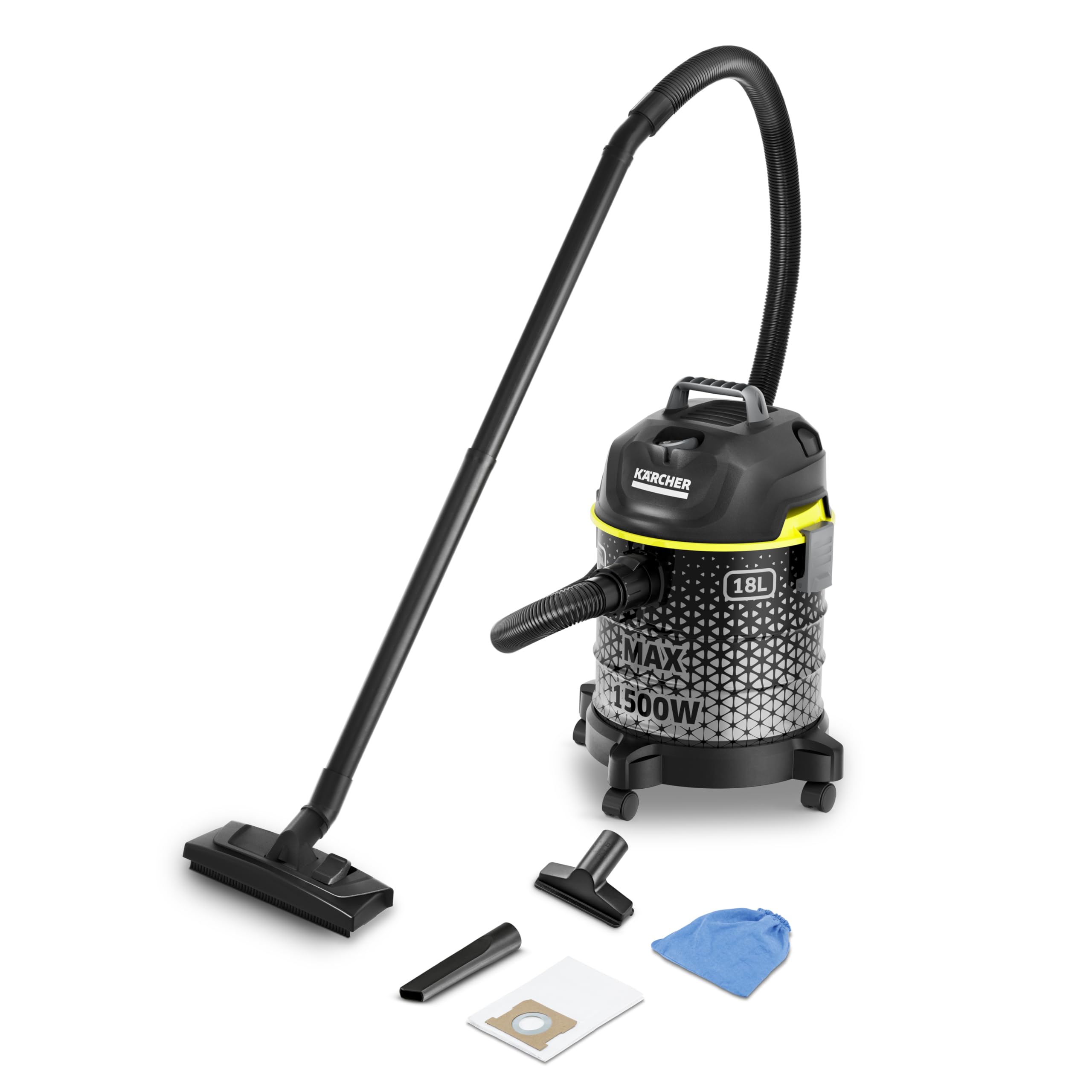 Karcher DVAC 1500 Bagless Vacuum Cleaner – Powerful Cyclone Technology with HEPA Filter and Easy Dust Container