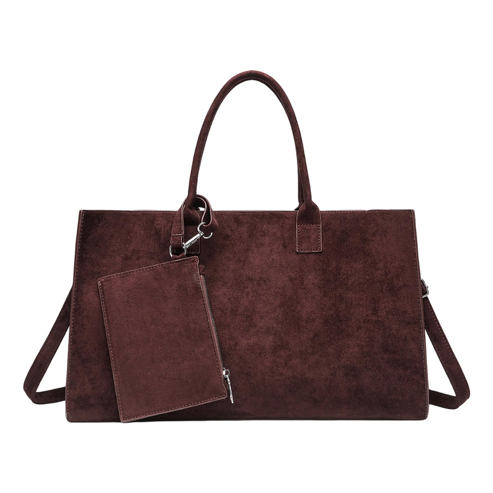 Borsa a tracolla in pelle scamosciata Spaziosa include portamonete con tracolla regolabile Set borse per madre e figlia