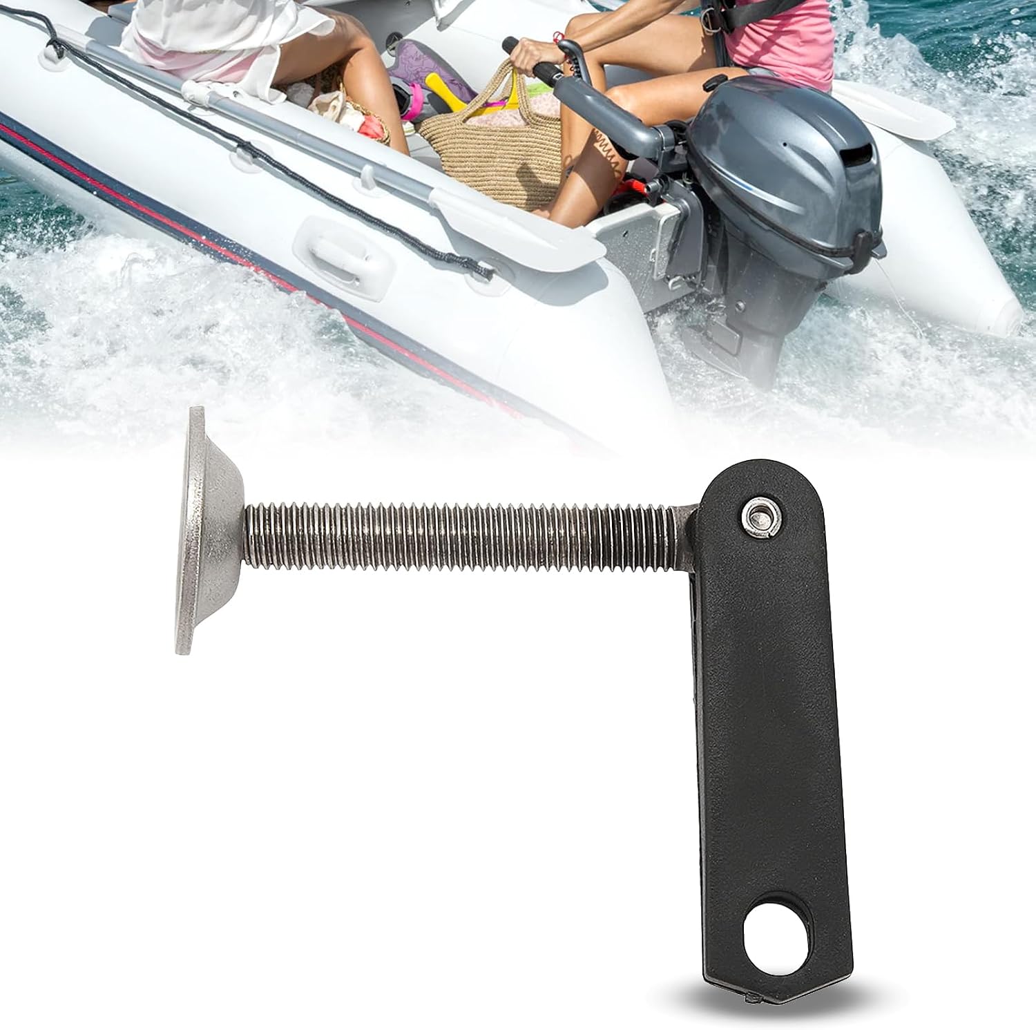 Outboard Motor Clamp Screw and Handle Assembly, 6E0 43118 00 Clamp Assy Stainless Steel Outboard Motor Accessories Stainless Steel Handle Clamp Screw Bolt for 40HP E40G
