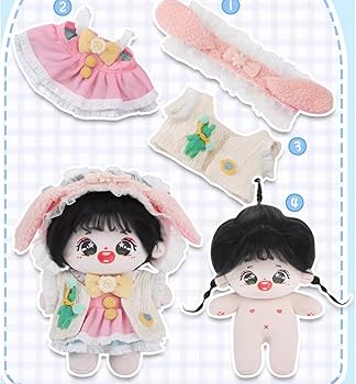 Amazon | コットンドール、ぬいぐるみソフトドレスアップドール