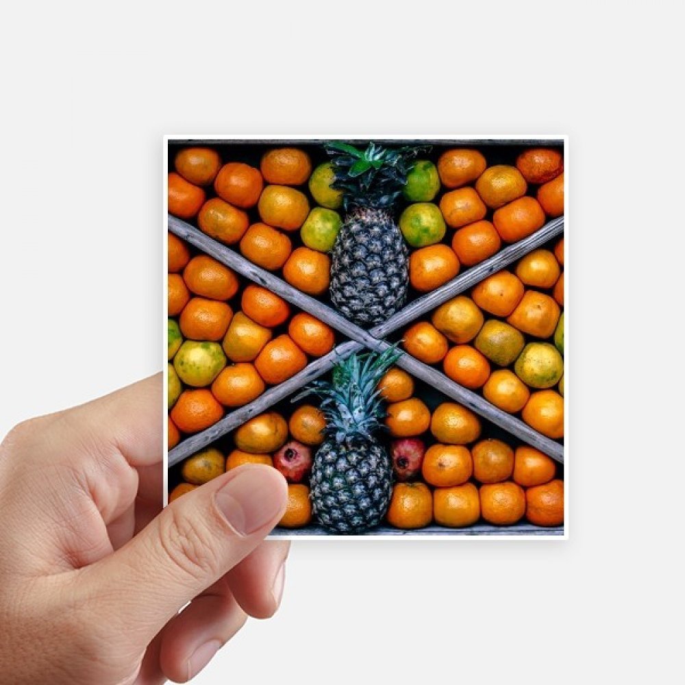 Autocollant carré 10CM fruits frais DIYthinker pour ordinateur portable et valise x8