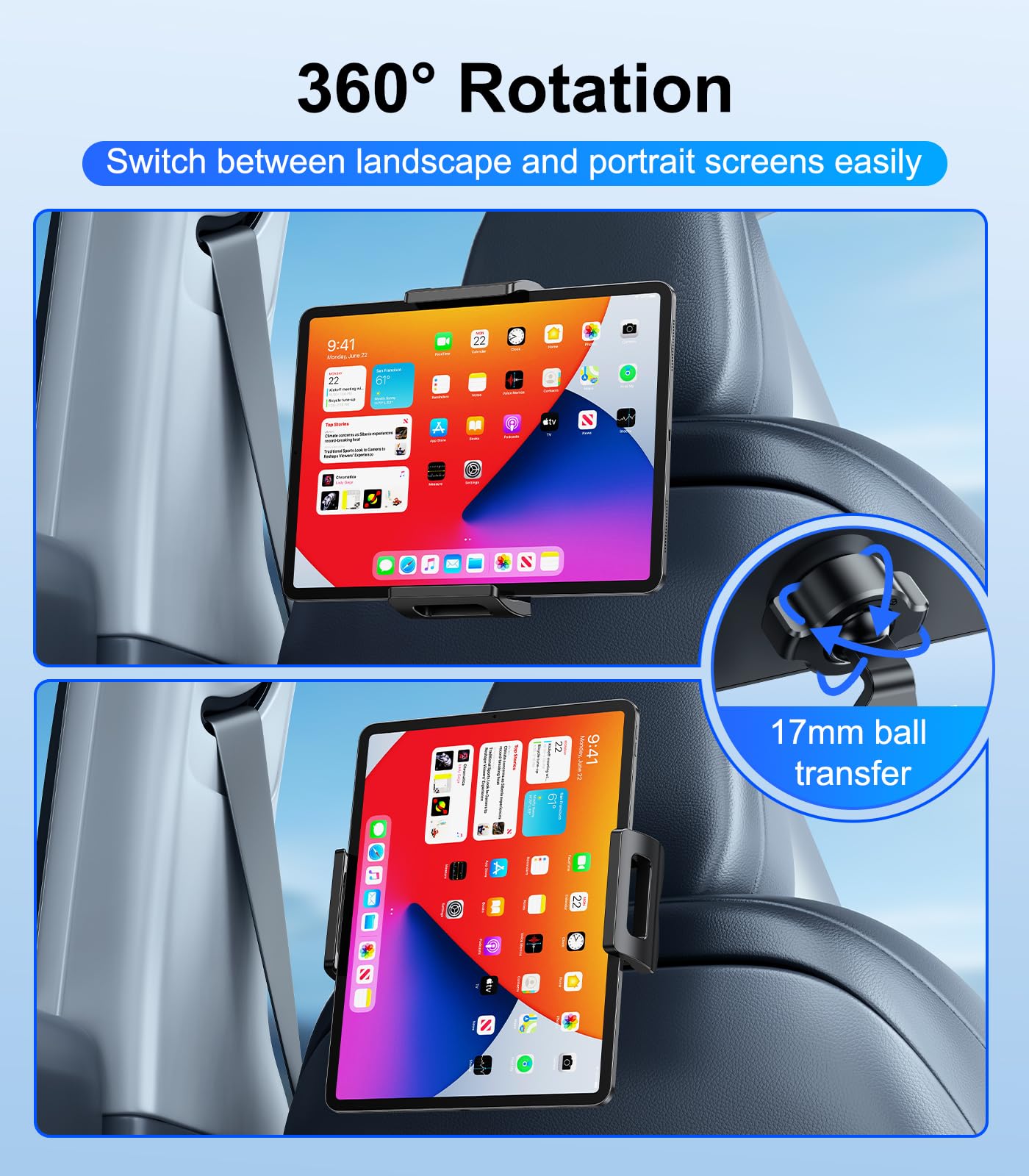 iPadアクセサリー y Amazon.com: DICMKY Tesla iPad Tablet Mount Headrest Accessories