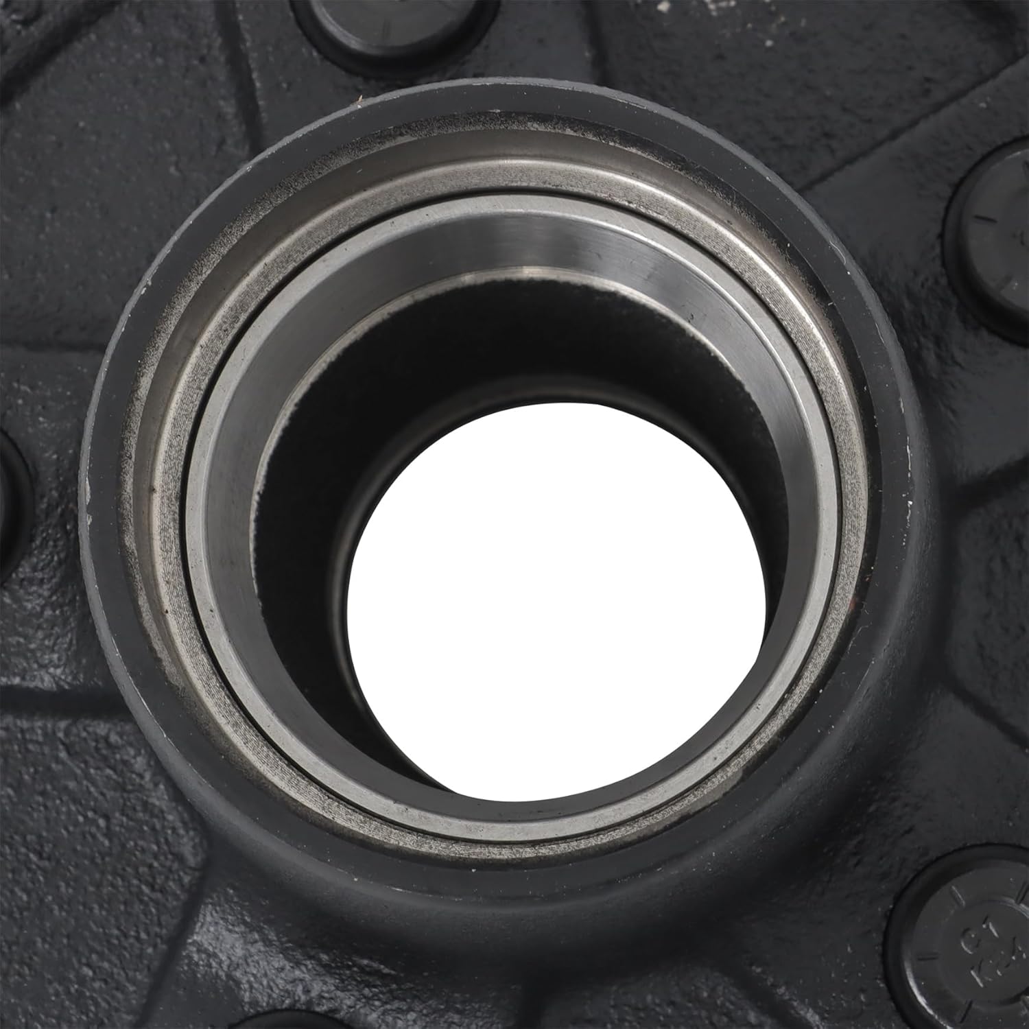 Silscvtt 2 Sets 5 Lug 4.5 inch Trailer Hub Kit and Round #84 Spindle Diameter 2 inch Length 3.37 inch for 3500 Lbs with Brake Flange