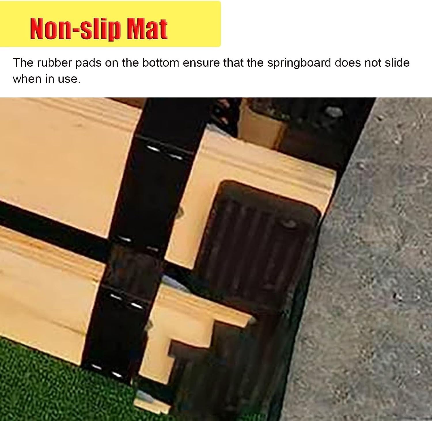 trampolín de Gimnasia, con 6 Almohadillas de Resorte y Antideslizantes for los Pies