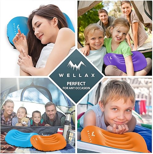 Miniatura 4 de WellaX Ultralight Camping Pillow - Compact, Inflatable, and Comfortable Pillow for Travel, Backpacking and Camping - Perfect Camping