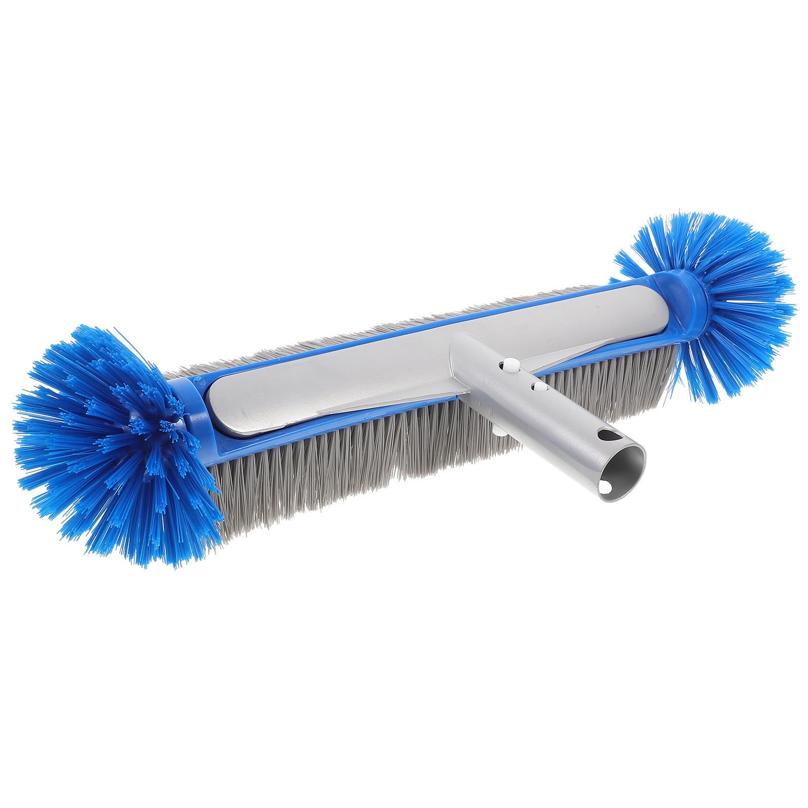 Ciieeo Cepillo para Fregar Pisos y Escalones de Piscina con Mango Ergonómico y Cabezal de Nylon y Aluminio Adecuado para Limpieza en Fiesta Verano