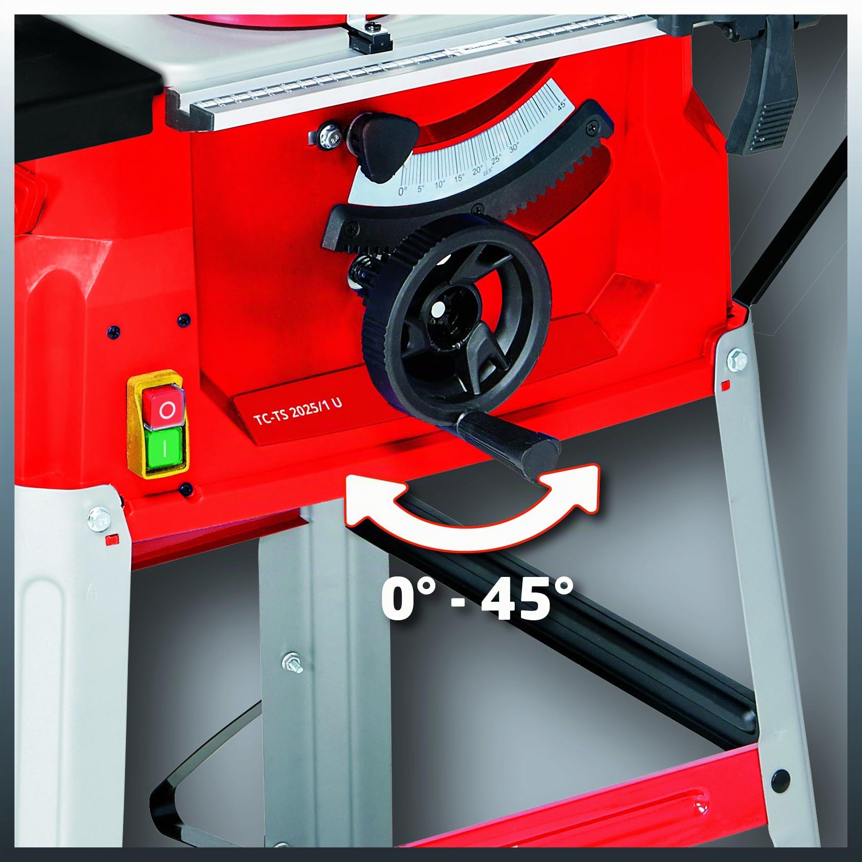 Einhell TC-TS 2025 U Sega Circolare con Banchetto, 1800 W, Due Elementi, Rosso