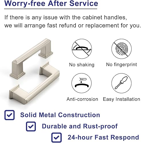 Vista 94 de Paquete de 10 tiradores de gabinete de 6-1/4 pulgadas, tiradores negros mate para gabinetes, accesorios de cocina negros para gabinetes, cajones