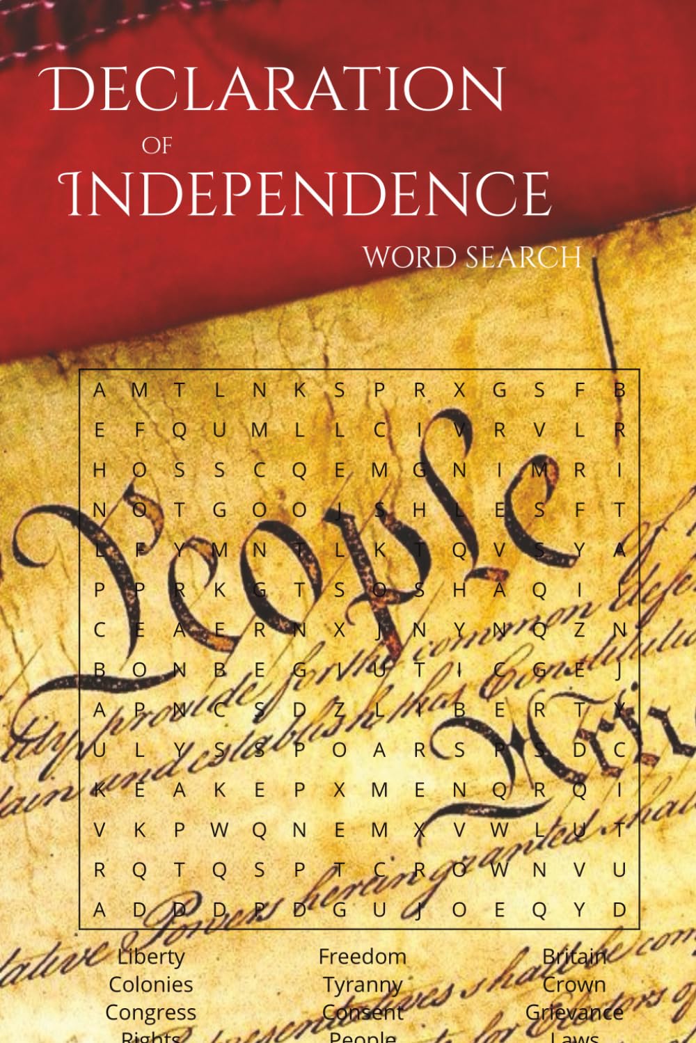 Declaration of Independence Work Search Book: Word Searches with Easy to Read Print about the Founding Proclamation, America, U.S. History, and More | ... Holidays, Relaxing, and History Lovers