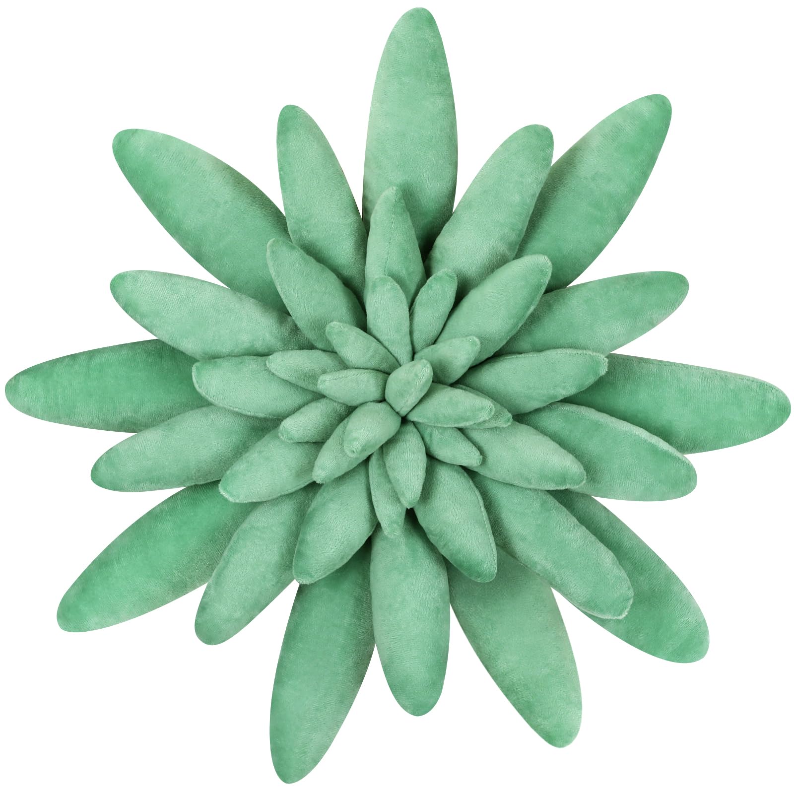 OtGalk Almohadas de suculentas, almohada decorativa de felpa cosida a mano, cojín de felpa 3D, almohada con forma de plantas, para dormitorio y decoración del hogar, 55 cm