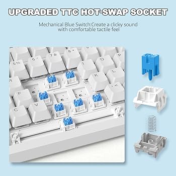 Amazon.com: ATTACK SHARK Ajazz AK820 Mechanical Keyboard with CNC