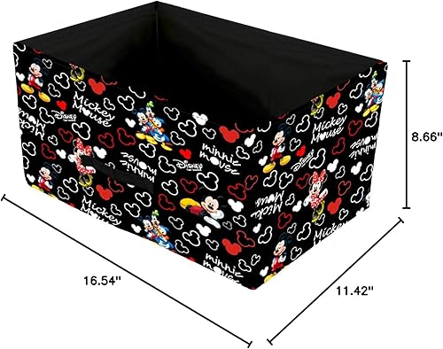 Miniatura 6 de Kuber Industries Caja de almacenamientoCaja de almacenamiento de juguetes para niñosCaja de almacenamiento plegableEstampado de Mickey Mouse de