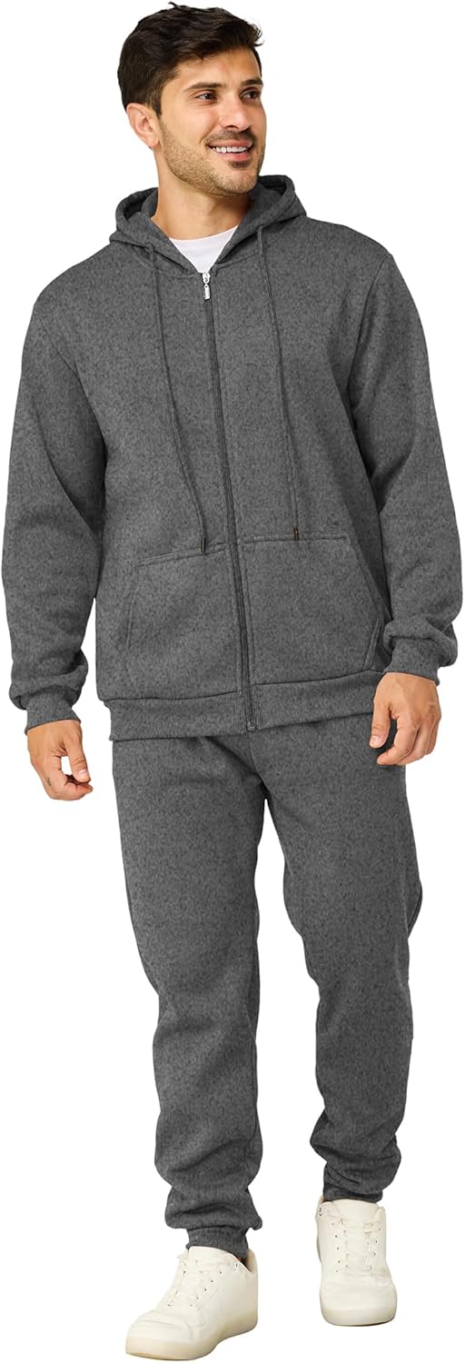 Mens Sweatsuits 2 Piece Casual Full Zip Tracksuits Zip Up Hoodie and Sweatpants Set Athletic Sweat Suits - Image 2
