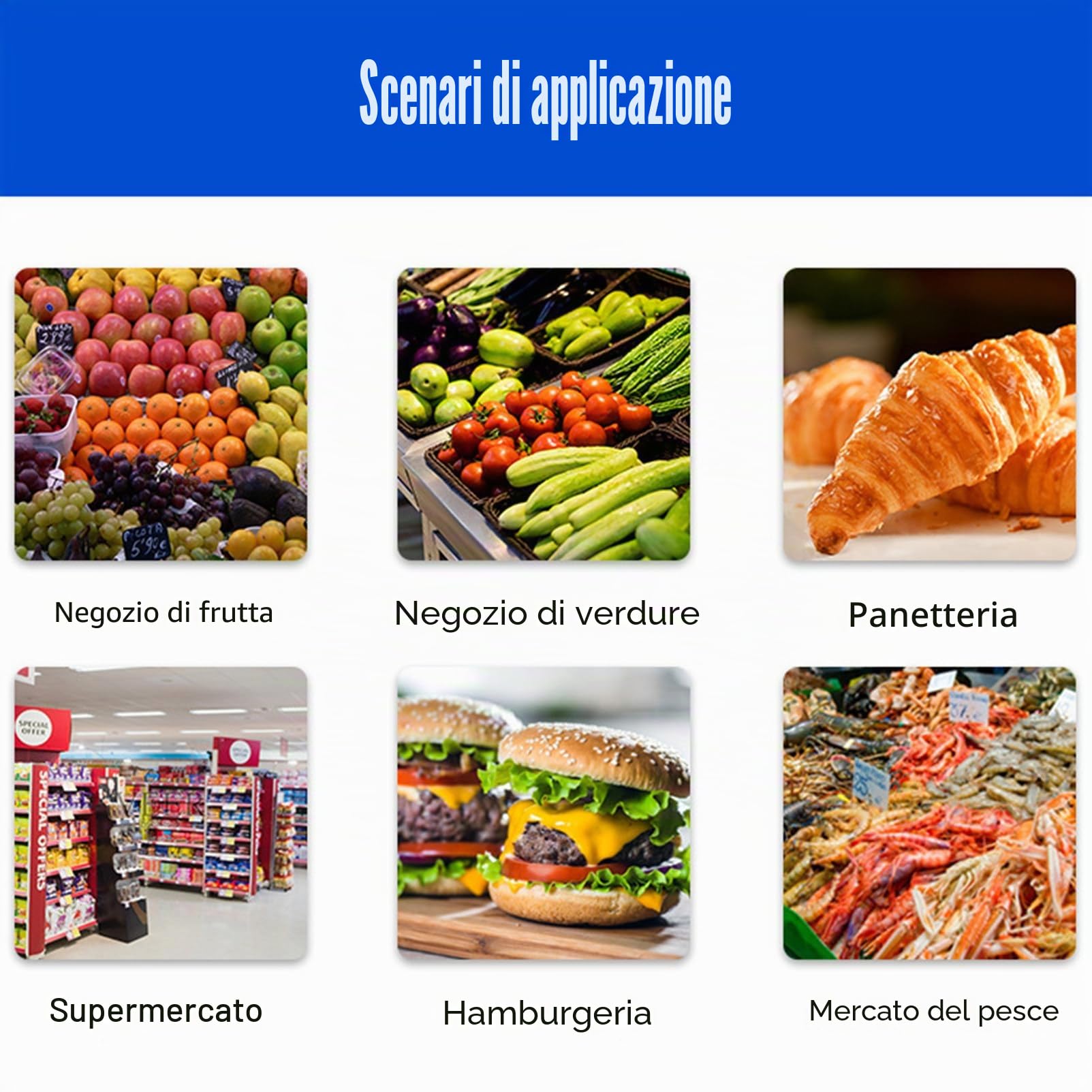Bilancia Digitale Commerciale per Calcolo dei Prezzi con Stampante Termica per Etichette, Bilancia Digitale per Negozi di Alimenti al Dettaglio, Supermercato,Machine