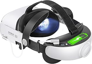 KKCOBVR Q2 Elite Head Strap with 6800 Mh Battery Pack Compatible with Meta/Quest 2, Reduce Pressure Enhanced Support and Comfort in Quest2, Extend 3.5-4H Using Time