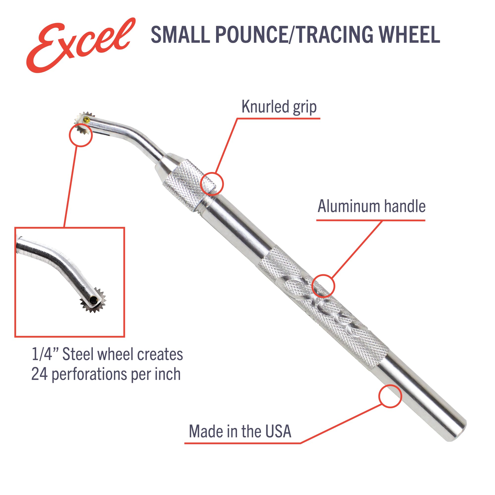 Excel Rotella tracciatrice, 0,6 cm, 1/4 inch, 0,63 cm