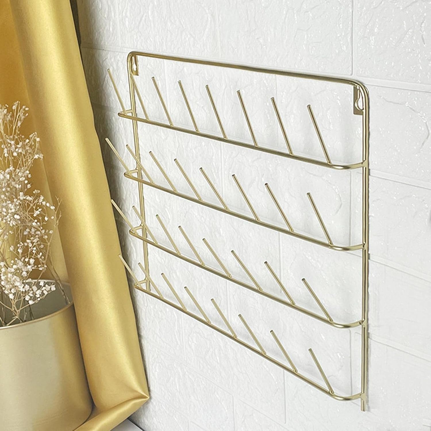 Metal Thread Rack Organizer Wall Mount Embroidery Storage Cone Thread Holder