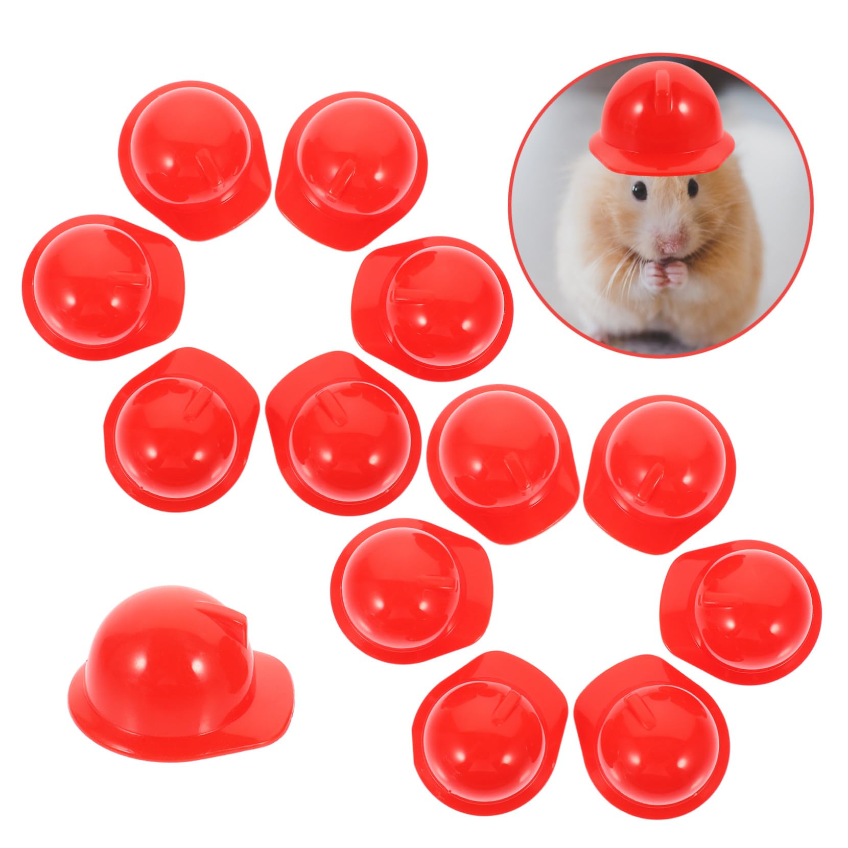 BESTonZON 20 Mini Cascos de Seguridad de Plástico para Muñecas y Mascotas, Accesorios Creativos de Construcción, Diseño Detallado y Resistente para Decoración de Fiestas y Manualidades