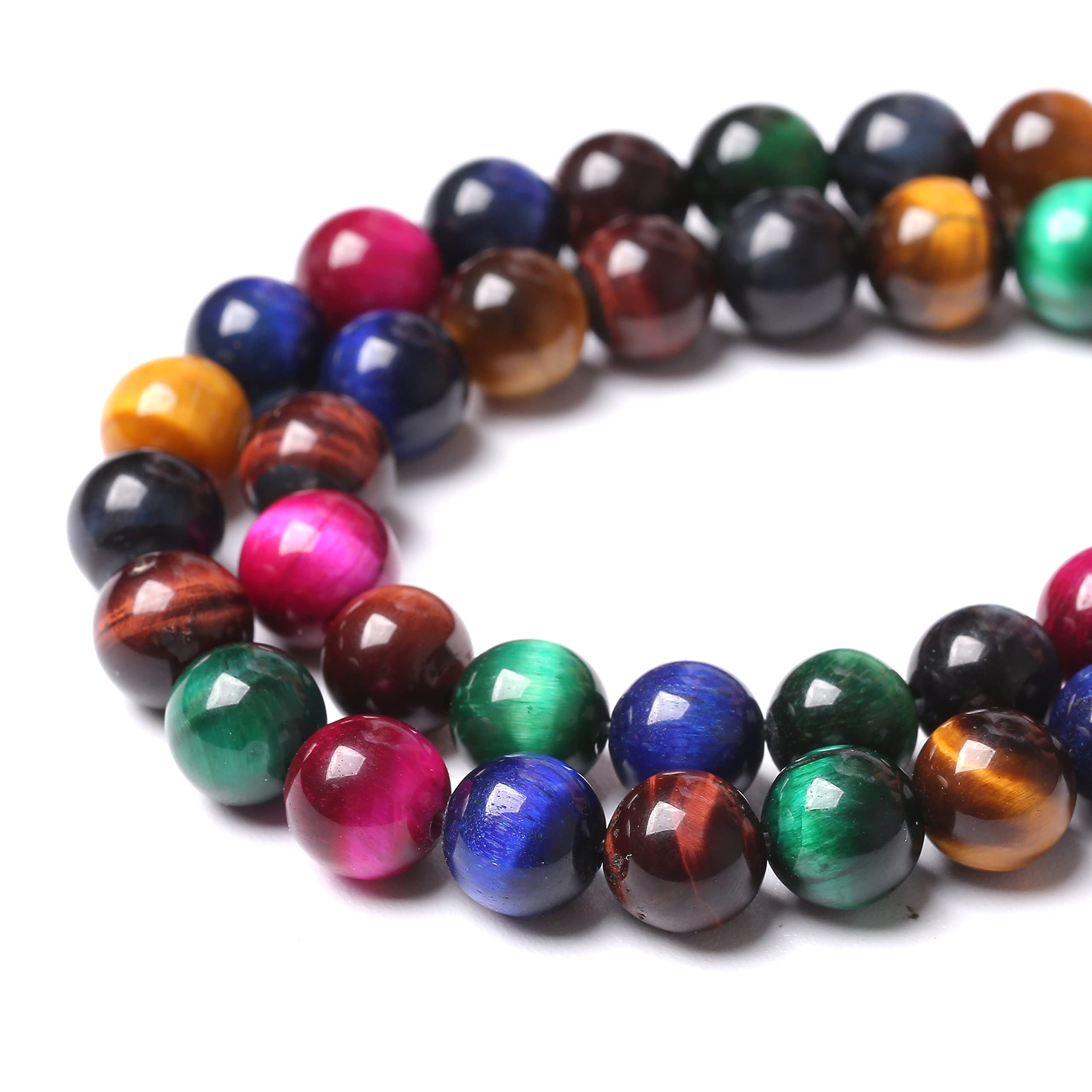 180pcs 4mm AAA naturale colorato occhio di tigre perline pietre preziose rotonde distanziatori perline sfuse per la creazione di gioielli fai da te braccialetto collana 81,3 cm 2 fili