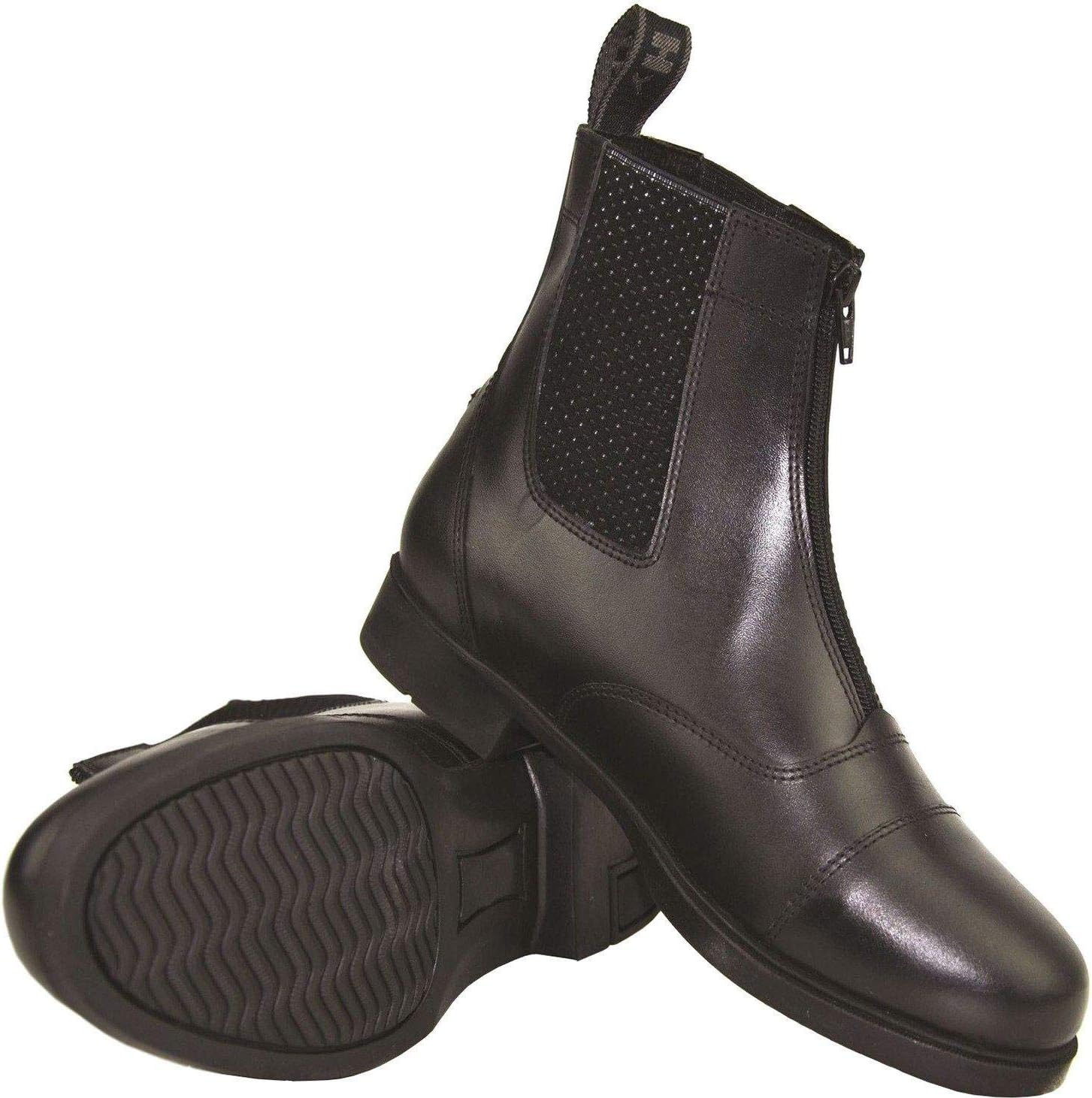 HyLAND Childrens/Kids Canterbury Zip Jodhpur Boots (4 M US Little Kid) (Black)