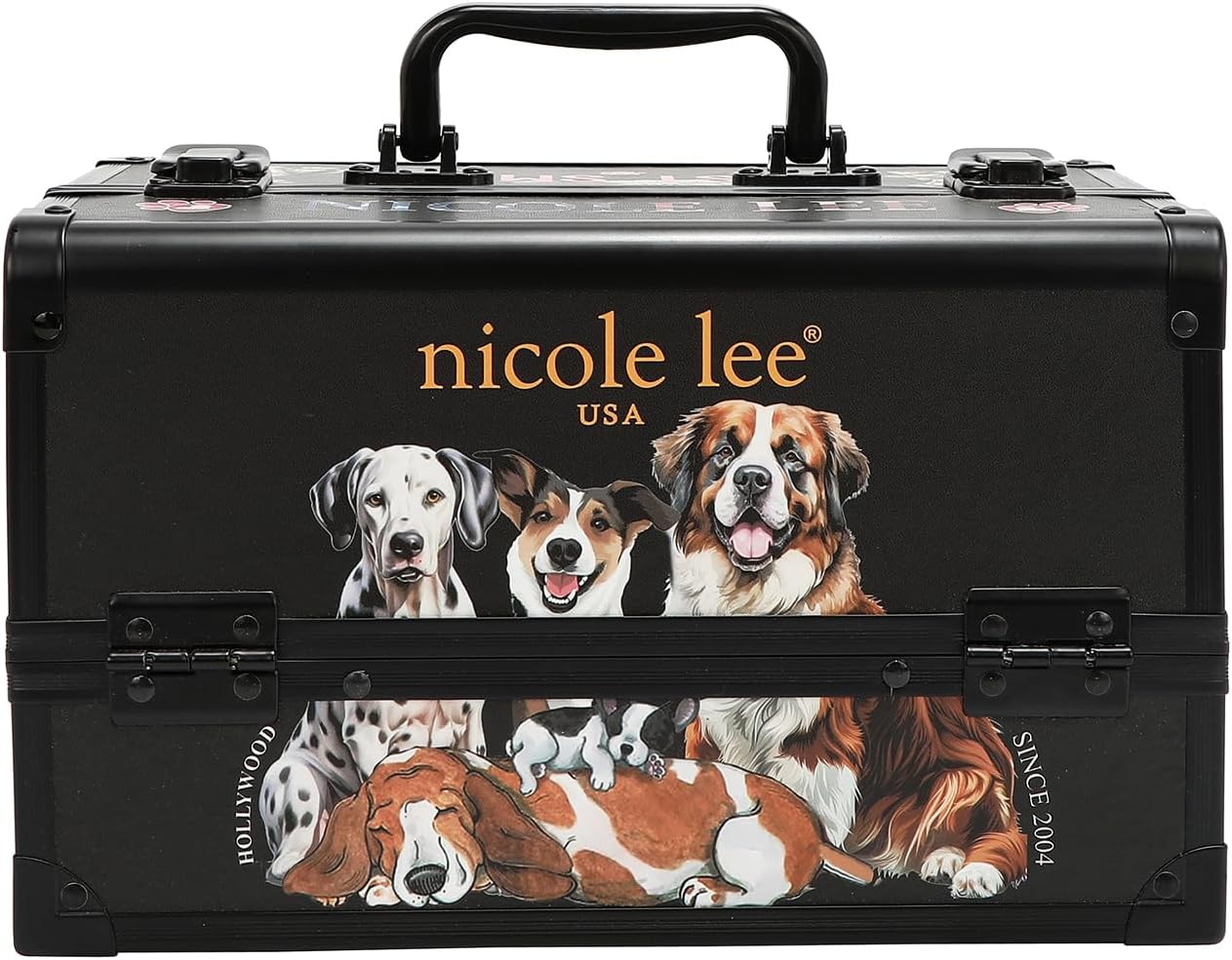 Nicole Lee Professional Cosmetic Case, 4 Extendable Trays, Secure Lock System (BEST SMILE)