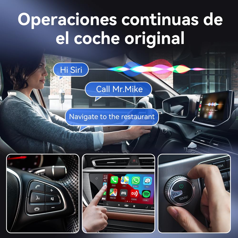 Carlinkit Adaptador CarPlay inalámbrico Mini SE,para Coches CarPlay con Cable OEM (año de fabricación: 2016 a 2026), Plug and Play,Compatible con actualización de versión en línea,conexión automática
