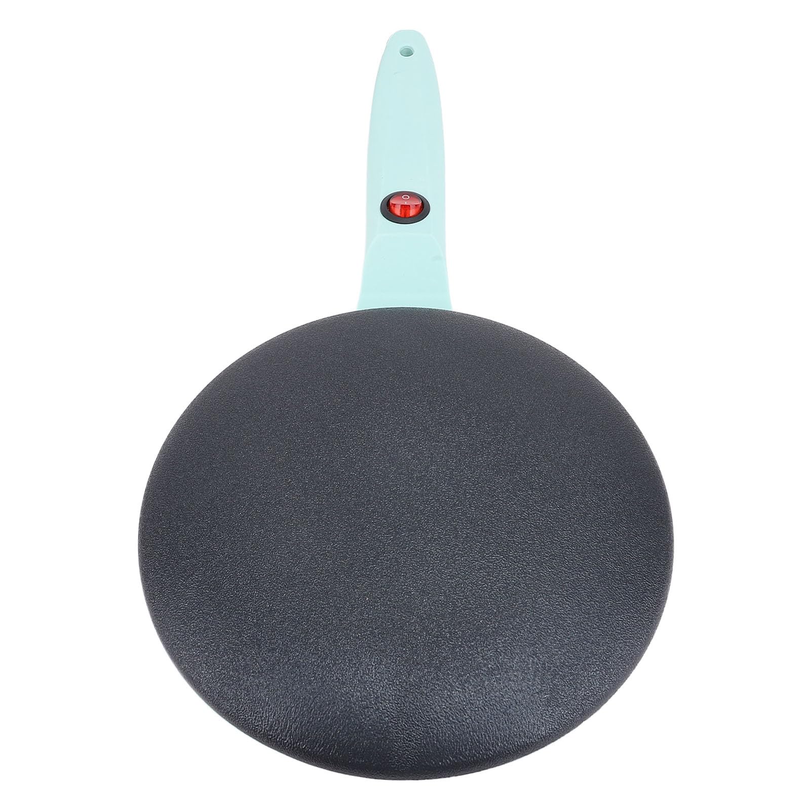 Electric Crepe Maker Nonstick Coated Handle Automatic Temperature Control 8 Inch Machine with Silicone Spatula Egg Whisk Green Base for Quick Breakfast Cooking (US Plug 110V)