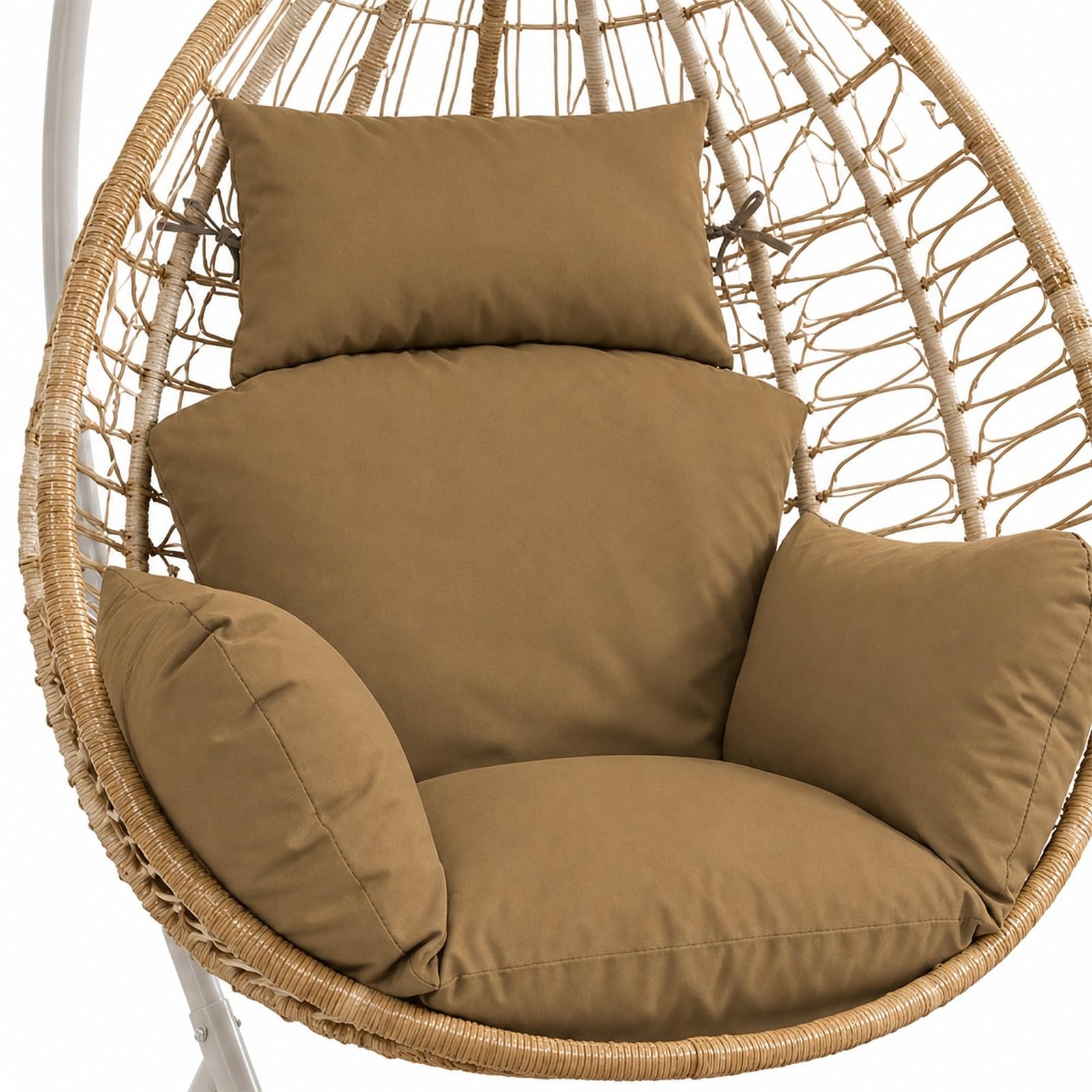 Coussin de fauteuil suspendu d'extérieur imperméable avec appui-tête