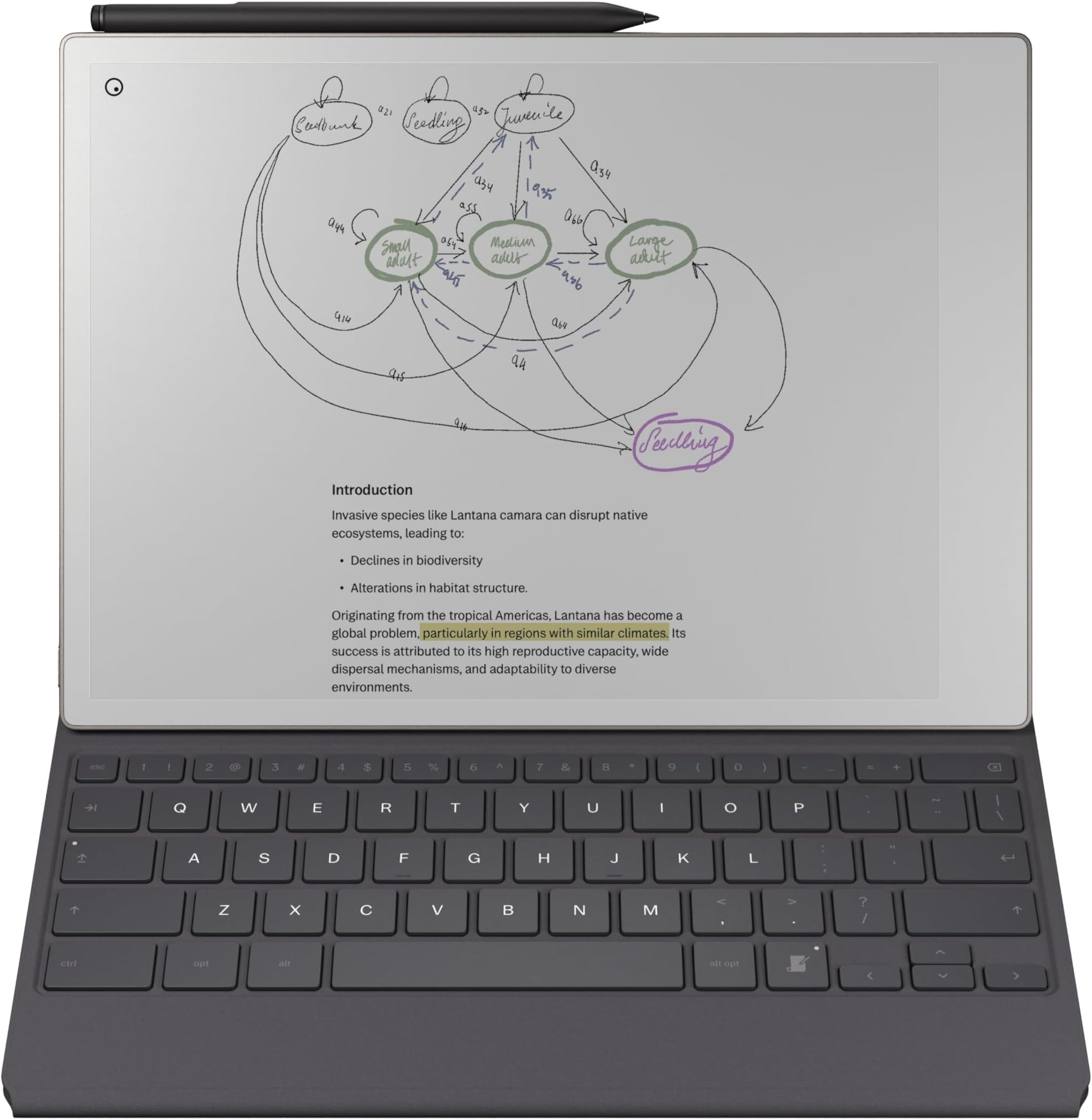 reMarkable Paper Pro - Mosaic Weave Type Folio Keyboard for Your 11.8'' Paper Pro Tablet (Tablet Not Included) - Basalt