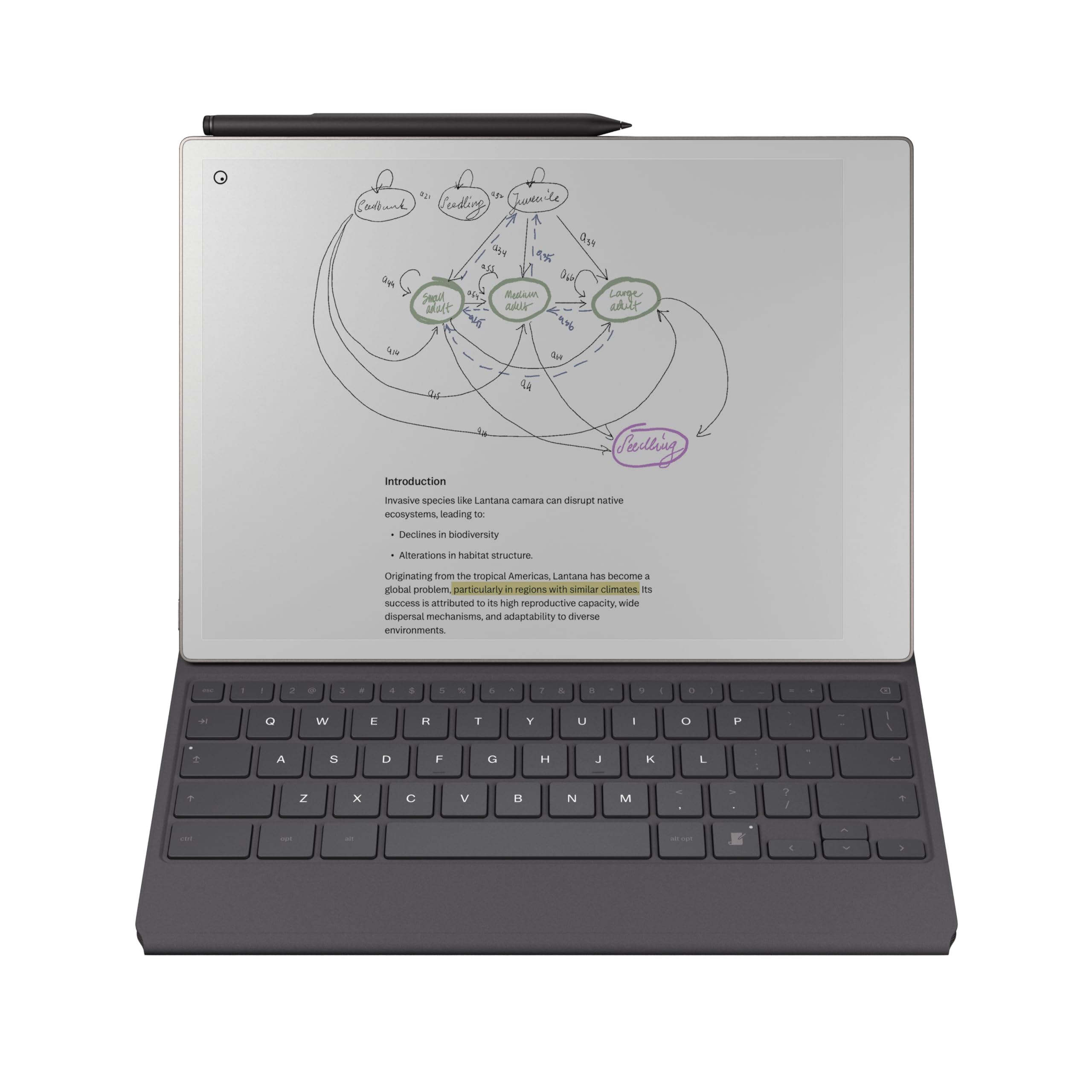 Paper Pro - Mosaic Weave Type Folio Keyboard for Your 11.8'' Paper Pro Tablet (Tablet Not Included) - Basalt